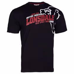 T-shirt homme - Lonsdale - Walkley - Noir - Manches courtes - Col arrondi