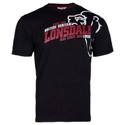 T-shirt homme - Lonsdale - Walkley - Noir - Manches courtes - Col arrondi