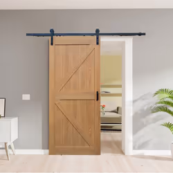 Schulte porte coulissante en bois 90x215 cm porte intérieure pleine porte de grange oak chêne système ouvert noir