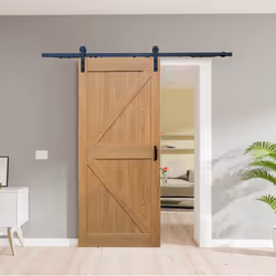 Schulte porte coulissante en bois 102x215 cm porte intérieure pleine porte de grange oak chêne système ouvert noir