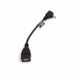 SYSTEM-S 53526038, 0,13 m, Micro-USB A, USB A, Noir