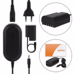 subtel® Alimentation Compatible avec Panasonic GH5 Lumix DC-GH5s DMC-GH4 GH4 GH4r GH4h GH3 Lumix DMC-GH3h GH3a G9 Lumix DC-G9 ...