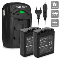 2x Batterie CGA-S006 incl. Chargeur BC-DC5 DE-A43B pour Panasonic Lumix DMC-FZ7 FZ8 FZ18 FZ28 FZ30 FZ35 FZ38 FZ50 Leica V-Lux 1 -