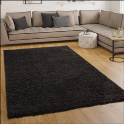 Paco Home - Tapis Shaggy Longues Mèches En Noir 80x150 cm