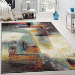 Paco Home - Tapis Design à Carreaux Contour Trendy Tape l'Oeil Multicolore 160x230 cm