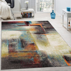 Tapis Design à Carreaux Contour Trendy Tape l'Oeil Multicolore 240x340 cm - Paco Home