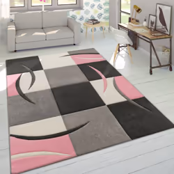 Tous les tapis à poil ras de cette collection vous séduiront par leur design unique. Les lignes claires modernes et les coule ...