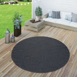 Paco Home - Intérieur & Extérieur Tissage à Plat Tapis Terrasses Tapis Look Naturel Bleu Marine 80x150 cm