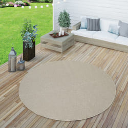 Paco Home - Intérieur & Extérieur Tissage à Plat Tapis Terrasses Tapis Look Naturel En Beige 80x150 cm