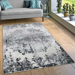 Paco Home Créateur Tapis Salon Tapis Décorations Vintage Aspect Noir Blanc 120x170 cm