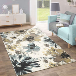 Paco Home - Créateur Tapis Moderne Salon Fleurs Motif Pastel Tons En Vert Bleu Crème 70x140 cm