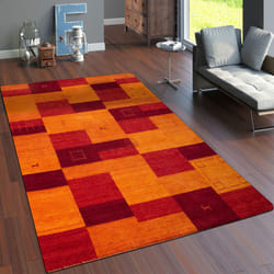 Paco Home - Tapis Salon Chambre Adulte Poils Ras Motif Ethnique Geometrique Tissé a La Main 80x150 cm, Terracotta