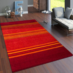 Paco Home - Tapis Salon Chambre Adulte Poils Ras Motif Ethnique Geometrique Tissé a La Main 120x170 cm, Terracotta 3 (de)