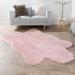 Paco Home - xxl Poils Longs Tapis Fausse Fourrure Ours Polaire Style Flokati Doux Haut De Gamme Nouveau En Rose 60x100 cm