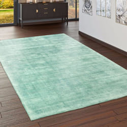 Paco Home - Tapis Fait Main Haut De Gamme 100 % Viscose Vintage Tendance Couleur Pastel Vert 80x150 cm