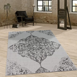 Tapis Intérieur Extérieur Vintage Design Décorations Paisley Motif Élégant Gris [160x220 cm]