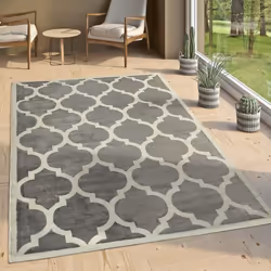 Tapis De Créateur Salon Tapis Tissé À Plat Moderne Tendance Tapis Gris Blanc [120x170 cm]