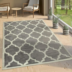 Tapis De Créateur Salon Tapis Tissé À Plat Moderne Tendance Tapis Gris Blanc [120x170 cm]