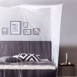 LUMALAND Moustiquaire - Convient pour lit simple & lit double - 200 x 200 x 210 cm - Blanc