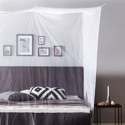LUMALAND Moustiquaire - Convient pour lit simple & lit double - 200 x 200 x 210 cm - Blanc