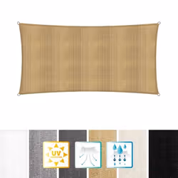 Lumaland voile dombrage cordes de fixation incluses 100% HDPE avec le filtre UV de protection 2x4 sable
