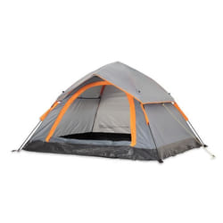 Lumaland x Where Tomorrow Tente de Camping Dôme Pop-up - Tete Légère 3 Personnes - Camping / Festivals - 2 Entrées - 210x110 cm Gris