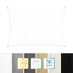 Lumaland voile dombrage cordes de fixation incluses  100% HDPE avec le filtre UV de protection 3x4 blanc