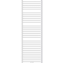 Radiateur Design Sahara Non Electrique - 600 x 1800 mm - Blanc - Connexion Central - sans Kit de Raccordement - Forme Courbé - avec Kit Montage Mural