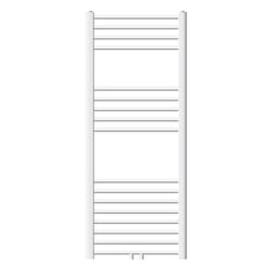 Radiateur Design Sahara Non Electrique - 500 x 1200 mm - Blanc - Connexion Central - sans Kit de Raccordement - Forme Droit - avec Kit Montage Mural