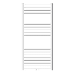Radiateur Design Sahara Non Electrique - 600 x 1200 mm - Blanc - Connexion Central - sans Kit de Raccordement - Forme Droit - avec Kit Montage Mural