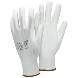 4 paire de Gants de travail en pu, taille 9-L, couleur blanc, gants de mécanicien en nylon gants de jardin - Ecd Germany