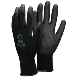 Ecd Germany - 1 Paire de Gants de Travail en pu - Taille 10-XL - Couleur Noir - Élastique - Protection Usages Multiples - pour Mécanicien