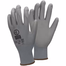 Livraison: 4 x Paires de gants de mécanicien PU gris DIN 9-L Propriétés: Revêtement mince de première classe en polyuréthane  ...