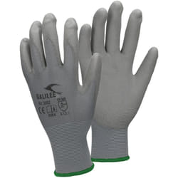 Ecd Germany - 4 Paires de Gants de Travail en pu - Taille 11-XXL - Couleur Gris - Élastique - Protection Usages Multiples - pour Mécanicien