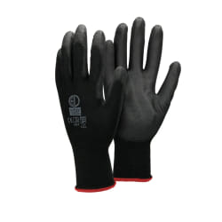 ECD Germany 24 Paires de Gants de Travail en PU - Noir