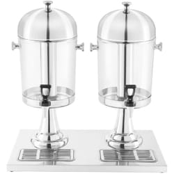 Royal Catering - Fontaine a Boisson Distributeur Inox Buffets 2 x 7 Litres Robinet Tubes De Glace