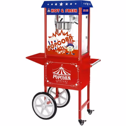 ⭐⭐⭐⭐⭐ Set machine à popcorn avec chariot - Design américain - Rouge de marques Royal Catering ✅ Modèle: RCPW-16.1 ✅ Article:  ...