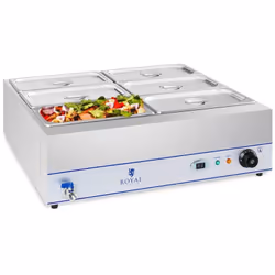 Description générale Le bain-marie RCBM-6W-2000 de Royal Catering est conçu pour maintenir vos aliments à la température idéa ...