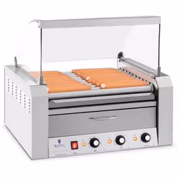⭐⭐⭐⭐⭐ Grill à saucisses - 11 rouleaux - tiroir chauffant - acier inoxydable de marques Royal Catering ✅ Modèle: RCHG-11WO ✅ A ...
