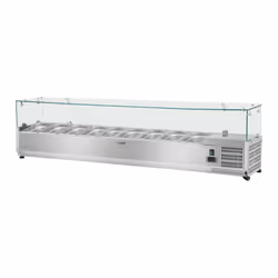 Royal Catering RCKV-180/33-9, Réfrigérateur de point de vente, Pose libre, Acier inoxydable, Acier inoxydable, Verre trempé, ...