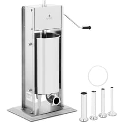 Royal Catering - Poussoir à Saucisse Manuel 15 l Viande En Acier Inoxydable 2 Vitesses + 4 Tubes