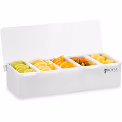 ⭐⭐⭐⭐⭐ Présentoir à récipients - inox/PP - 5 x 450 ml de marques Royal Catering ✅ Modèle: RCCBP 5 ✅ Article: 10011015 ⬇️ Carac ...