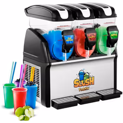⭐⭐⭐⭐⭐ La machine à granitas avec trois récipients et une autonomie allant jusqu'à 12 h de marques Royal Catering ✅ Modèle: RC ...