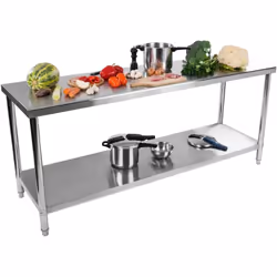 ⭐⭐⭐⭐⭐ Table de travail en inox - 200 x 60 cm de marques Royal Catering ✅ Modèle: RCAT-200/60-NW ✅ Article: 10011092 ⬇️ Caract ...