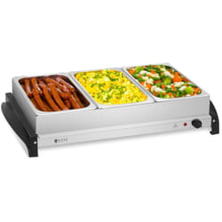 Royal Catering Chauffe-Plat Pan Grand Buffet Aliments Plateau Inox 400W 3X2.5L