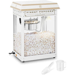 Royal Catering - Machine à Pop Corn Appareil Rétro Électrique Style Vintage 1500W Blanc & Or Neuf