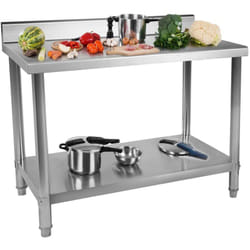 Royal Catering - Table De Travail Inox Acier étagère Professionnel Cuisines Préparation 120x60 cm