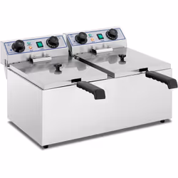 ⭐⭐⭐⭐⭐ Friteuse électrique double - 2 x 13 litres avec minuterie (60 min.) de marques Royal Catering ✅ Modèle: RCTF 13DH | 2X1 ...