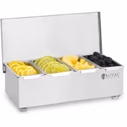 ⭐⭐⭐⭐⭐ Boîte à condiments - Acier inoxydable - 4 x 450 ml de marques Royal Catering ✅ Modèle: RCCBS 4 ✅ Article: 10011185 ⬇️ C ...