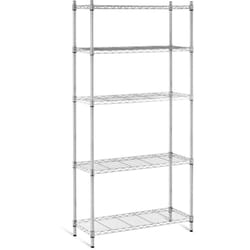 Royal Catering - tagère Métallique 3-5 Tablettes Stockage Rangement Rayonnage Rack Gris 250 Kg